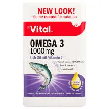 Vital Omega 3 1000mg Caps 30's